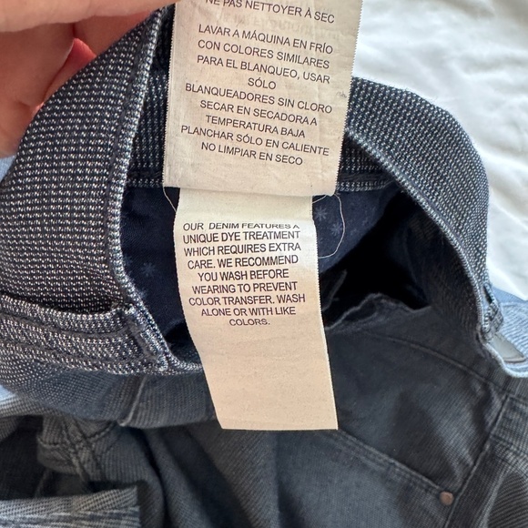 Perry Ellis Men's Flat Front Chino Casual Dress Pant Blue-Gray Trouser 34x32 - Picture 8 of 14